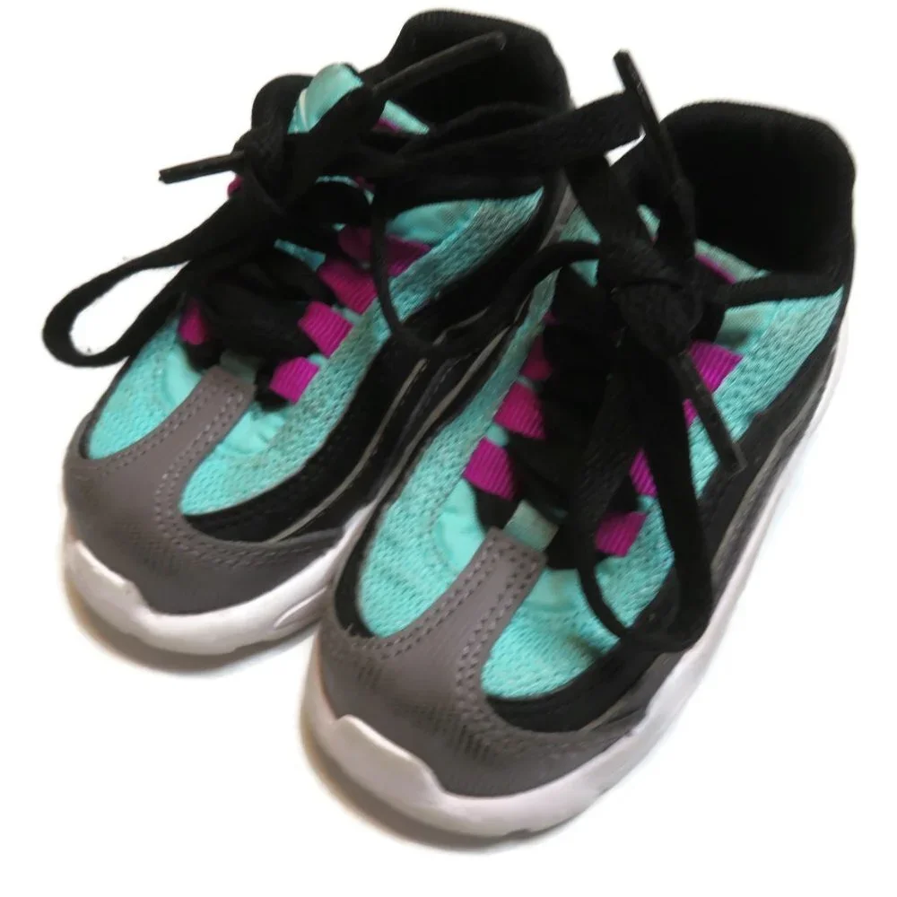 Nike Little‎ Air Max 95 Size 5c Toddler PS Preschool Shoes Green Black Sneakers